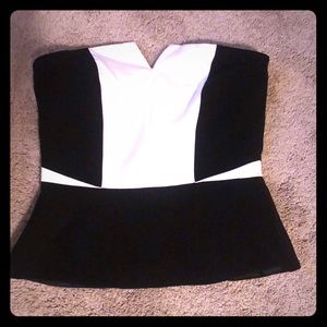 Black/White Halter Top